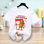 😎 2025 kaos anak motif anomali merah putih merdeka baju distro anak tangan pendek anomali 17 agustus