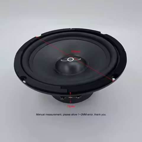 1pc 6.5 inch 8 Ohm Midrange Loudspeakers Black Rubber Edge PP Cone Hifi Car HiFi Audio Midrange Spea