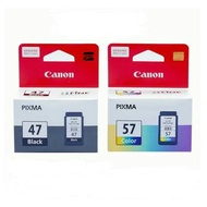 Canon Pixma Cartridge PG 47 (Black) + CL 57 (Colour) 100% Original Genuine
