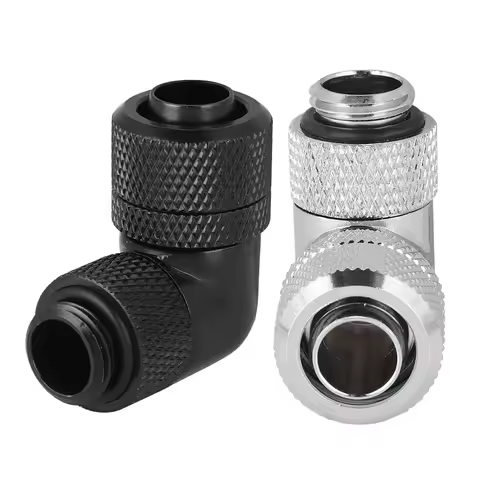G1/4 Thread Water Cooling Fittings Thin Tube 90 Degree Right Angle Elbow for 9.5x12.7 Tube Fitting f