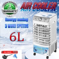 (3 years warranty) 2024 Air Cooler Living Room Bedroom Kitchen Home Removable 6L Cooling Fan 3 Levels Air Speed Adjustment Air Purification Air Conditioning Fan
