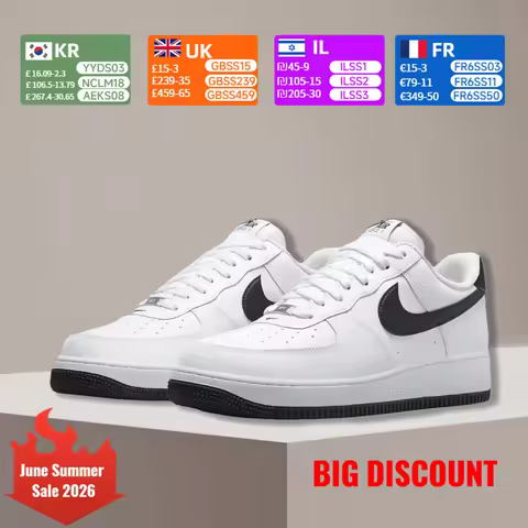 Unisex Nike Air Force 1 07 Casual Sneakers Classic Comfort Durable Cushioned Everyday Shoes FQ4296-1