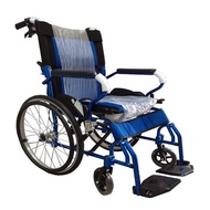PROMEDICTECH TRAVEL WHEELCHAIR BIG WHEEL (BLUE/RED) WC108A