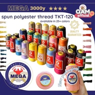 MEGA 100% Spun Polyester Sewing Thread TKT-120 3000y