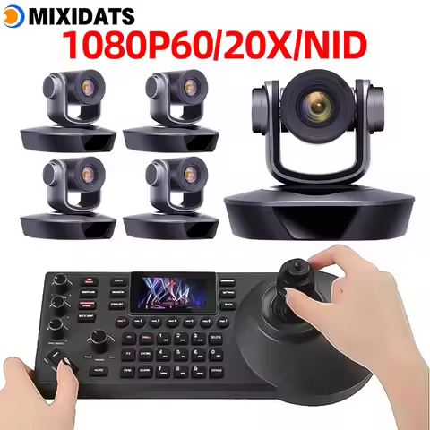 1080P60fps PTZ Camera NDI POE 20X Zoom Conference for Church Meeting 1pc NDI PTZ camera Controller f