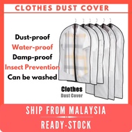 Garment Dust Proof Cover Bag - Hanging Clear Plastic Dress Cover Protector Storage Bag - Beg Pelindu