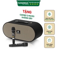 Loa Karaoke Xách Tay Nanomax X-18 Công Suất 350w/max Bass 16cm x2 Karaoke Bluetooth Đen
