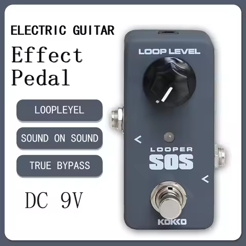 Kokko FLP-2 Looper Electric Guitarra Effect Pedal Recording Monolithic SOS Looper Effect True Bypass