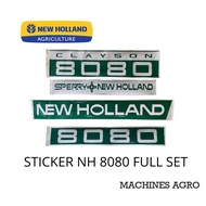 Sticker New Holland 8080 Set (Green/ White) -Mesin Padi New Holland