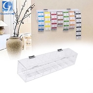 [Gazechimp] Label Dispenser 7 Grid Acylic Clear Label Roll Holder for Wall School Office