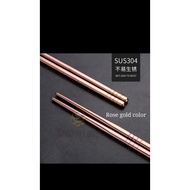 304 Stainless Steel Chopstick / Gold Chopstick/ Rose Gold Chopstick/ 304 /Korea Style (1 PAIR/一双)