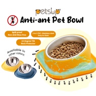 [Lawan Semut] Anti-ant Pet Bowl Mangkuk Kucing Anti-Semut Stainless Steel Cat Bowl Durable Pet Feede