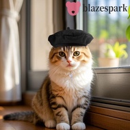 BLAZESPARK Cat Beret Hat, Red Black Fashionable Cat Dog Caps, Creative Cute Comfortable Breathable C