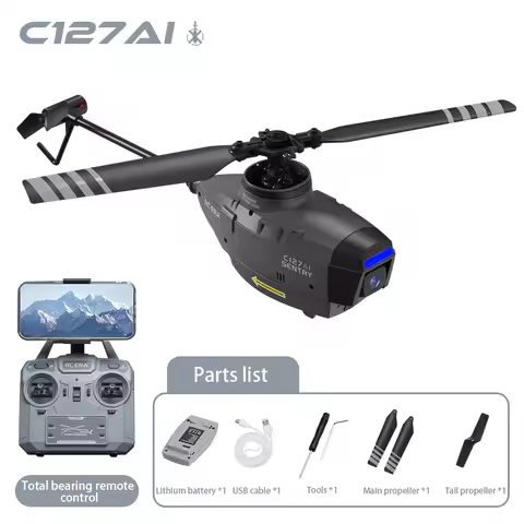 RC ERA C127 AI Brushless FPV with HD Camera Professional 4ch RC Helicopter Single Paddle Without Ail