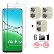 TEMU 6-in-1 3+3 Camera Lens Screen Protector Protective Tempered Glass Compatible With Oppo A5 Pro 5