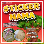 Sticker Nama Alat Tulis/Buku Teks/Buku Tulis/Buku Latihan - 240pcs