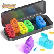 STARYSWAY Pill Organizer, 7 Days Am & Pm Medicine Organizer Medicine Box,  2 Times a Day Moisture-pr