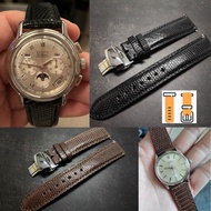 18/19/20/21/22mm 蜥蜴皮錶帶 南美州真蜥蜴皮 (黑色 啡色) 適合 : Rolex Panerai Omega IWC Tudor Seiko 錶帶 使用