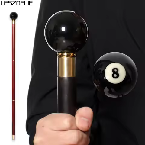 2 Sytles Black Eight Luxury Wooden Walking Stick Cane Man Decorative Cane Women Fashion Elegant Walk