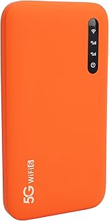 5G Mobile Hotspot WiFi 6 Router, Dual Band 2.4/5.8GHz Portable Device with SIM Slot and 6100mAh Batt