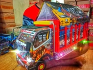 MINIATUR TRUK OLENG KAYU JUMBO LAMPU TERPAL TERPERCAYA