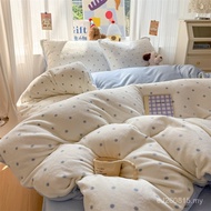 W Winter Student Household Keep Warm on behalf of Shipping 2m Four-Piece Set 2025 Bed Quilt Cover Mi