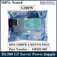 LSC Refurbished ETH PSU For HP DL580 G5 1200W Server Power DPS-1200FB A HSTNS-PD11 438202-002 438202-001 440785-001 Fast