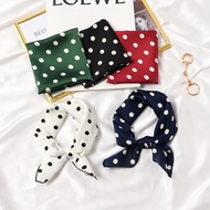 Square Silk Scarf 50cm/19.6inch Hair Tie Band Women Elegant Handkerchief Small Vintage Skinny Retro 