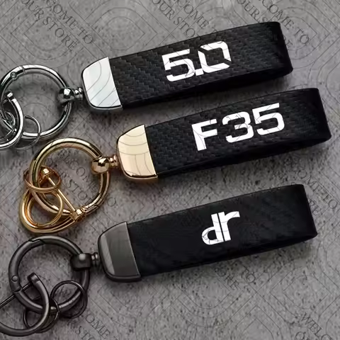 For DR Motors DR 5.0 F35 Logo DR1 DR2 DR3 DR4 DR5 DR6 Chery Tiggo 7 Car Carbon Fiber Leather Car Key