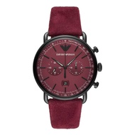 Emporio Armani AR11265 Analog Quartz Burgundy Leather Men Watch