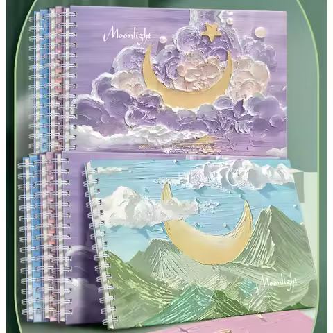 A4 Markbook 60 Sheets/120 Pages Spiral Binding Not Easy To Fall Off Pages Suitable Acrylic Marker Wa