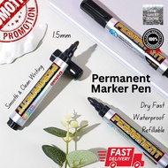 Permanent Marker Pen Waterproof Marker Pen Quick Dry Marker Fast Dry Marker Pen Kekal Alat Tulis Off