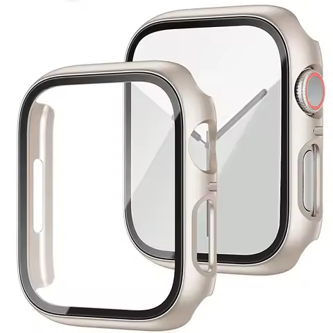 Glass+Cover For Apple Watch case 45mm 41mm 44mm 40mm 42mm 38mm correa Accessorie Screen Protector iw