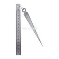 yoo Stainless Steel Taper Welding Gauge Test Welding Taper Gap Gauge Depth Ruler