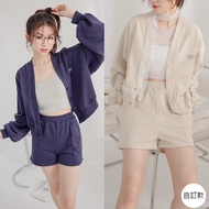 [HARPER] Custom In Love Heart Embroidered Milan Fleece Jacket | Casual [JTF17411J] Jacket Woman