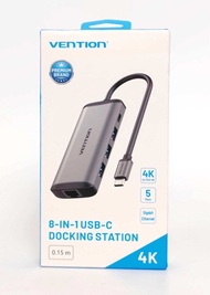 VENTION CND 8-in-1 USB-C Hub – ขยายพอร์ตครบ จบในตัวเดียว รองรับ 4K
