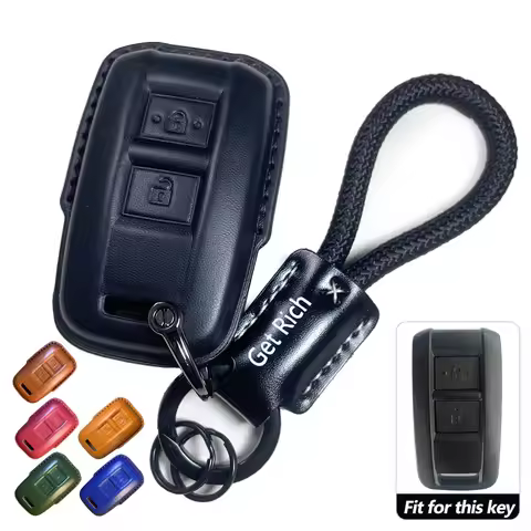 Genuine Leather Car Key Case for Toyota Land Cruiser LC70 LC71 LC76 LC78 LC79 LC 70 71 76 78 79 Pick