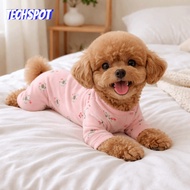 TECHSPOT Dog Base Coat, Cartoon Printed Comfortable Four-Legged Dog Pajamas, Dog Bottoming Shirt War
