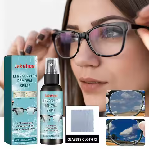 100ml Glasses Lens Cleaner Spray Eyeglass Scratch Removal Anti Fog Repair Liquid Spray Oil Fingerpri