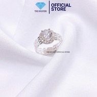 Nhẫn kim tiền ổ đá tròn sáng đẹp chuẩn bạc ta -Nhẫn nữ THJ