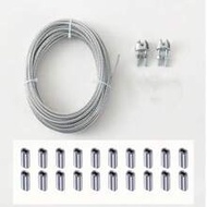5m, 10m, 20m Outdoor Steel Wire Rope, Clothesline, Tent Rope, Sunshade Net Rope, Self-Adjustable Rop