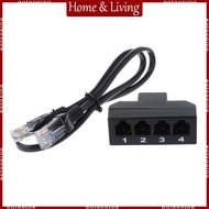 AOTO RJ45 to RJ11 Adapter Connector RJ45 8P8C Male to 4 RJ11 6P4C Female Converter