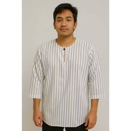 Kurta jalur 3suku viral ready stock kain Germany cotton size s-3xl