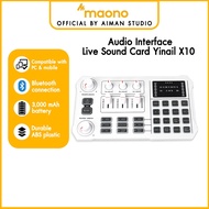 Audio Interface Live Sound Card Yinail X10
