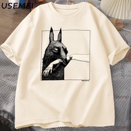 Trendy men's T-shirt Funny Creature Bite Hand T Shirt Animal Lover Tshirt Crewneck Cotton Short Slee
