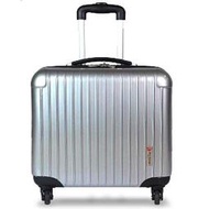 《 補貨中缺貨 葳爾登》 多功能多夾層17吋電腦拉桿行李箱超級輕硬殼旅行箱鏡面登機箱17吋8002銀色