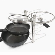不鏽鋼雙面平底鍋架 間距可自由調整 盤架鍋蓋架廚房收納架置物架