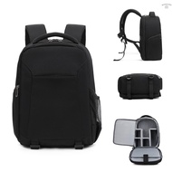 ღCamera Backpack Photography Storager Bag Side Open Available for Laptop with Flexible Dividers Compatible with Laptop/ Canon/ / / Digital SLR Camera Body/ Lens/ Tripod/ Water Bott