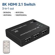 MOSHOU HDMI 2.1 Switch 8K 60Hz 4K 120Hz 2 in1 out 3 in 1 out 4 in 1 out Switcher Splitter for TV Xiaomi Xbox SeriesX PS5 Monitor
