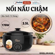 Hare HR-SC535 Slow Cooker 3.5L Capacity for Cooking Porridge and Stew Food, Good Heat Retention and 